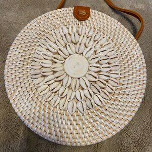 Crown Vintage shell and ratton crossbody shoulder bag